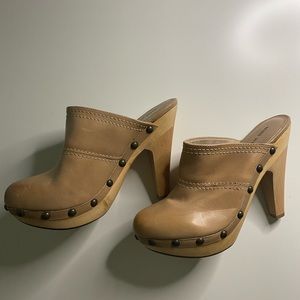 Nine West Studded Clog Slides heels